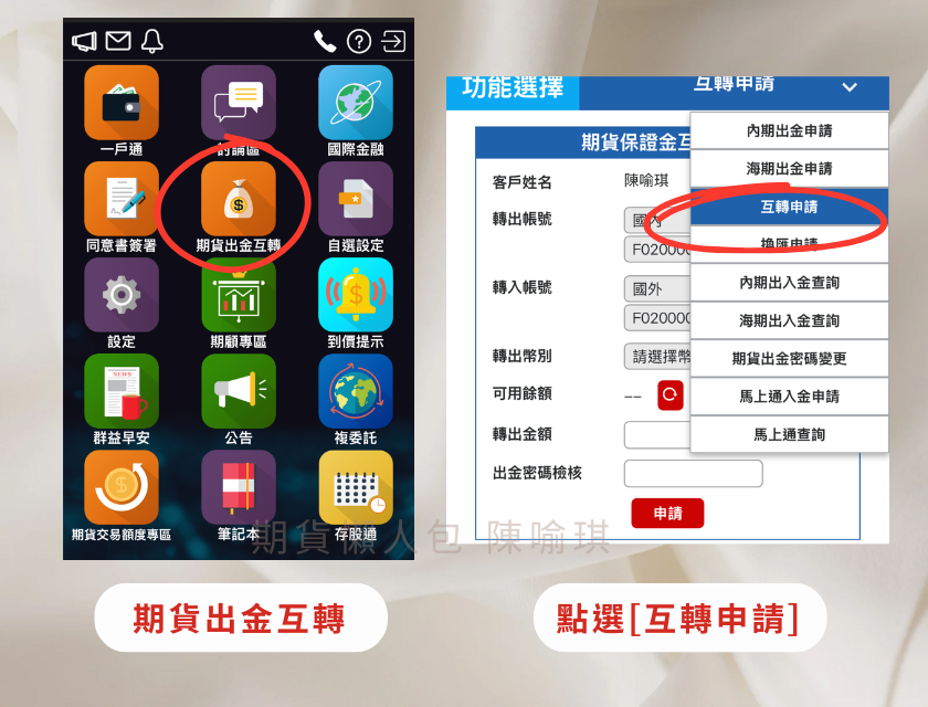 國內外保證金互轉